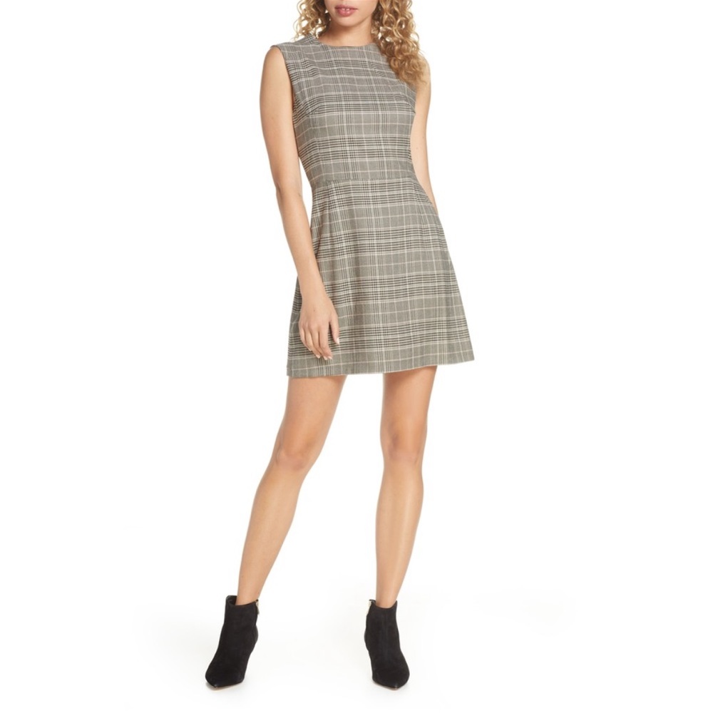 French Connection plaid A-Line dress